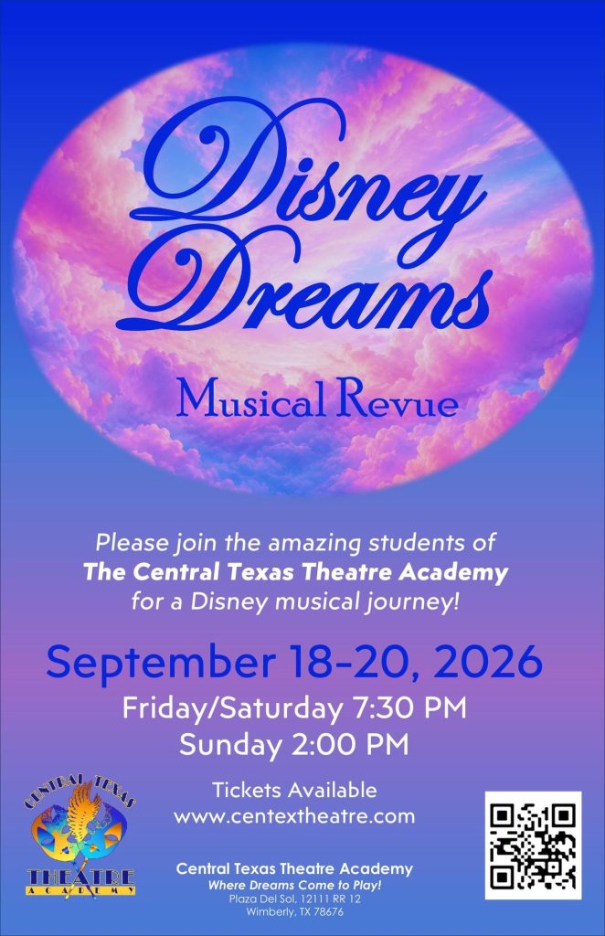 Disney Dreams Musical Revue — Central Texas Theatre Academy, September 18 to 20, 2026